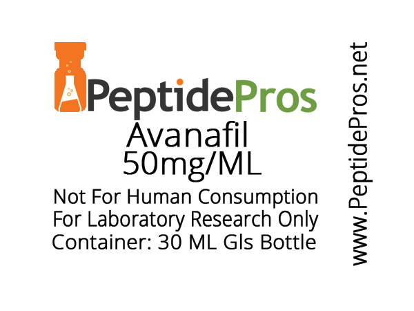 AVANAFIL liquid research chemical product label
