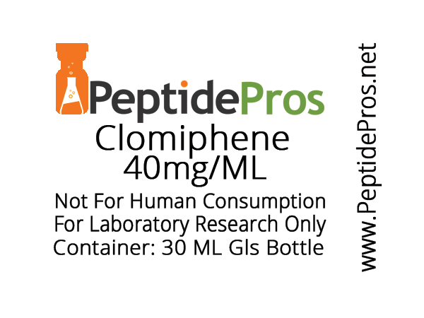 CLOMIPHENE liquid research chemical product label