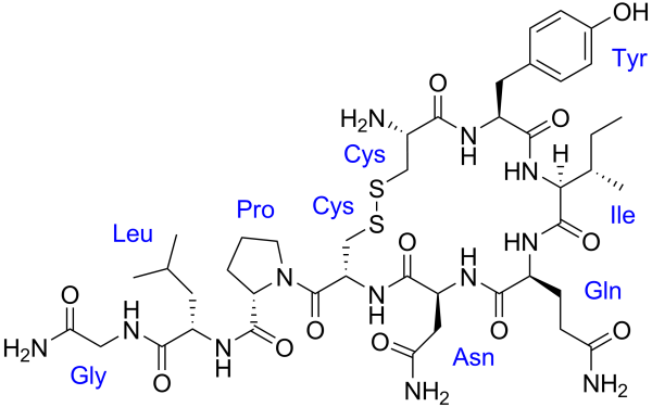 Oxytocin Peptide chemical structure Made in USA