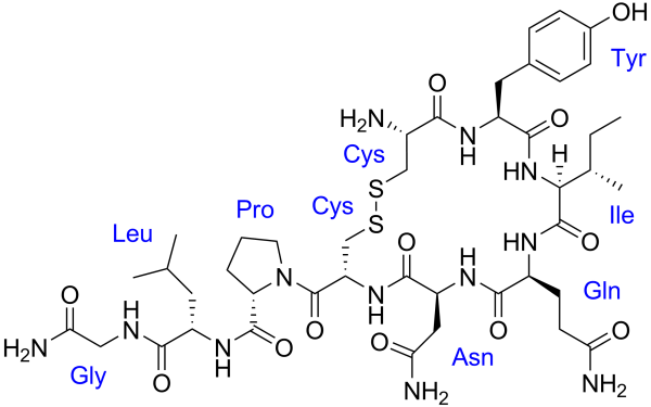 Oxytocin Peptide chemical structure Made in USA