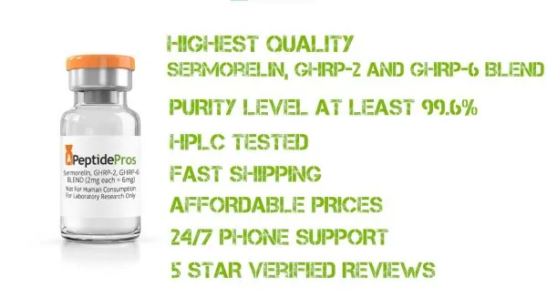 Peptides Sermorelin, GHRP-2, GHRP-6 blend