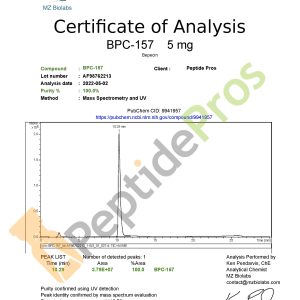 Buy BPC 157 with the certificate of analysis